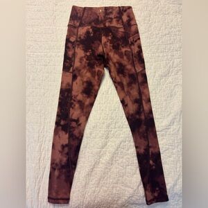 Stylish Brown Tie-Dye Leggings